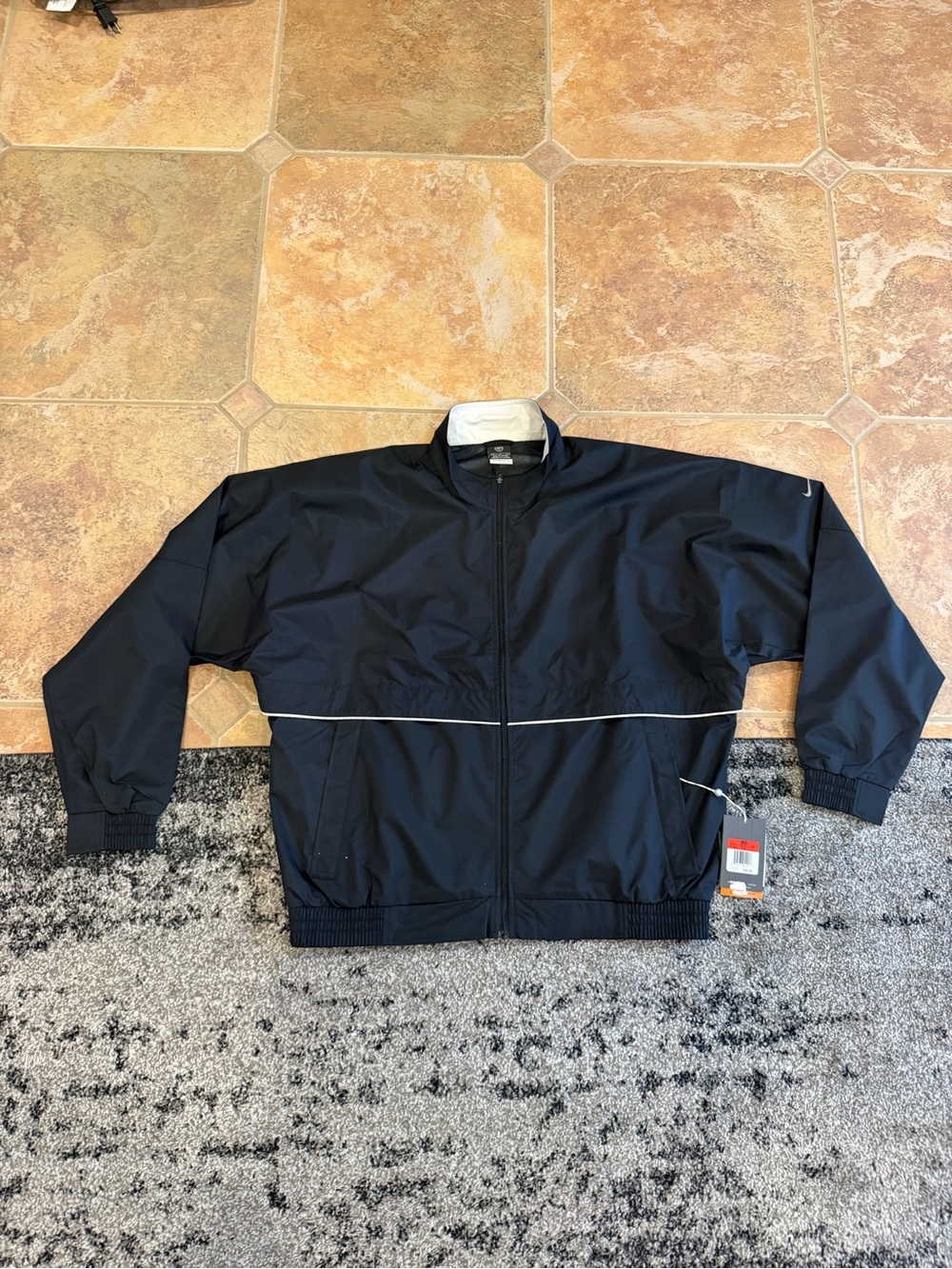 Men's Nike Golf Black Windbreaker Jacket - Lightweight Full-Zip
